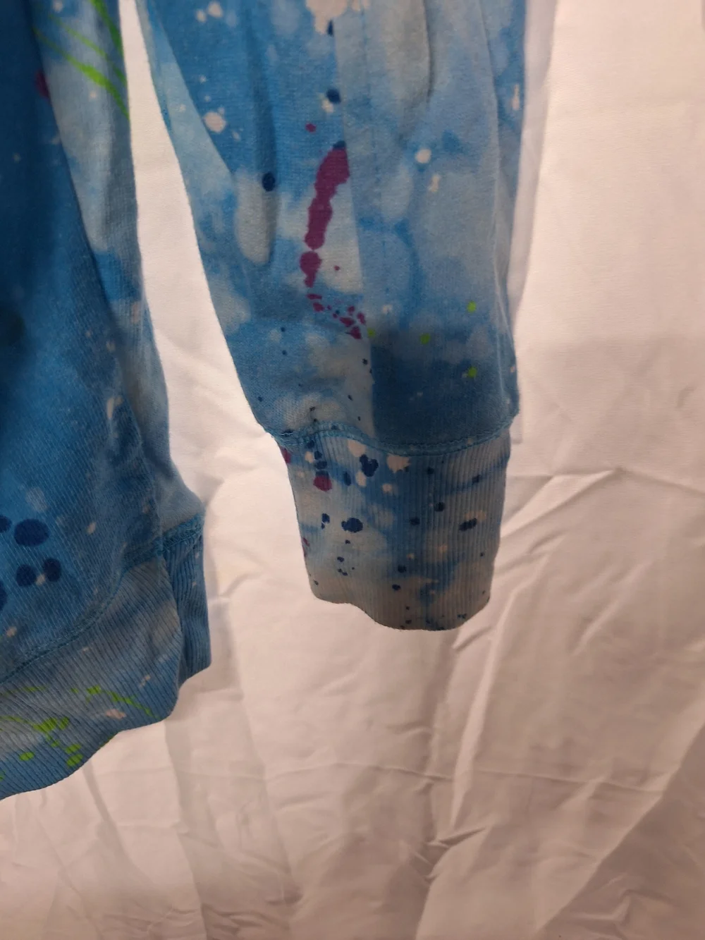 Justice Blue Paint-Splash Pullover Hoodie